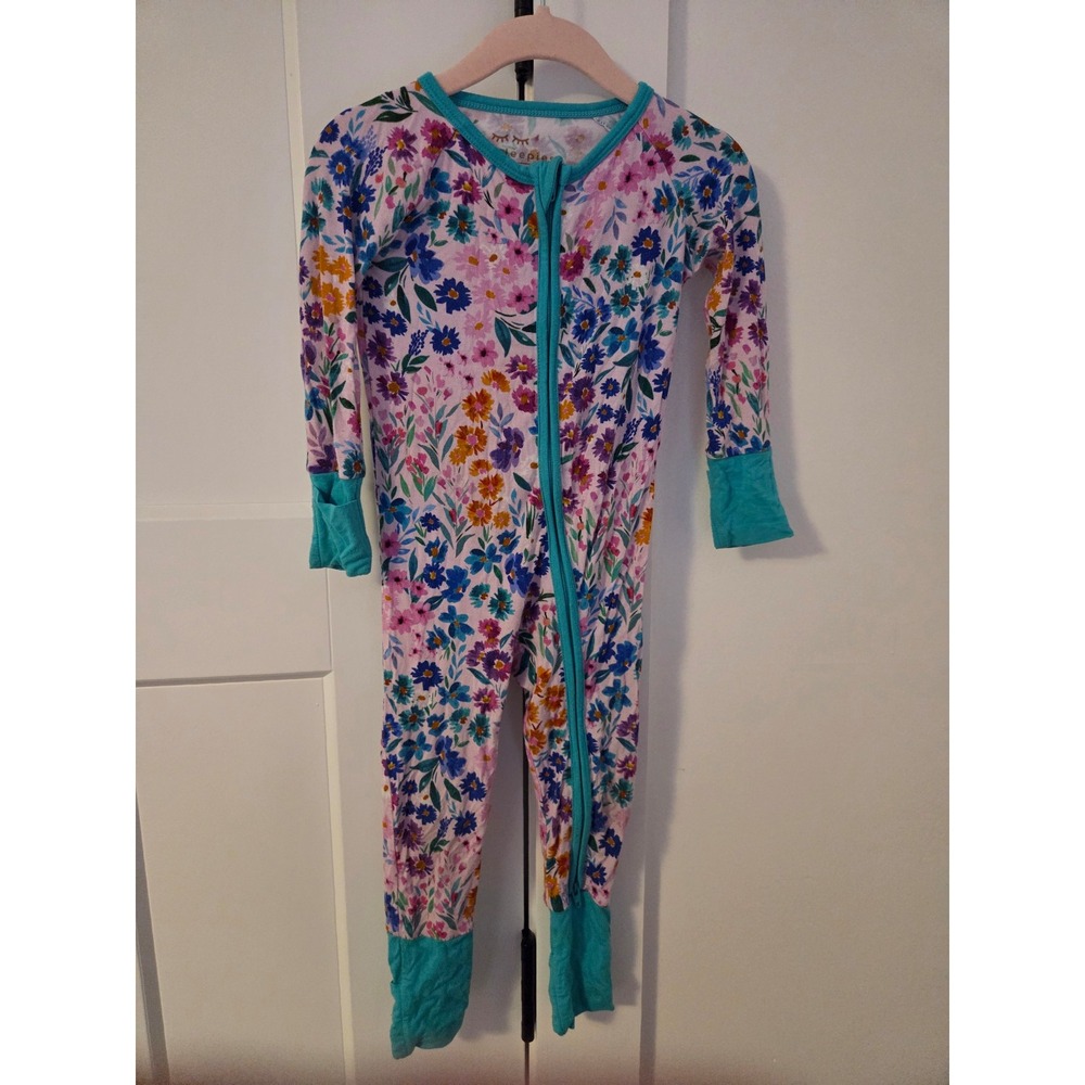 Little sleepies baby girl bamboo sleeper 6-12 mos
